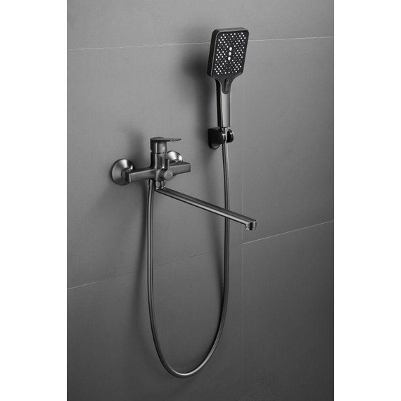 Смеситель для ванны Belz B22715-3, оружейная сталь - фото 6