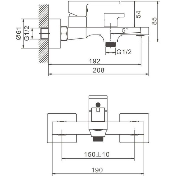Смеситель для ванны Belz B60658 - фото 44