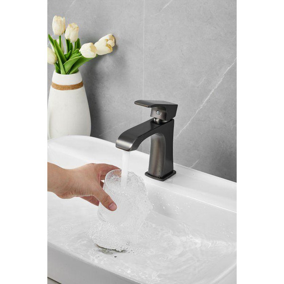 Смеситель для раковины Belz B10507-3, оружейная сталь - фото 3