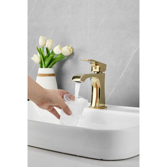 Смеситель для раковины Belz B10507-5, золото - фото 8