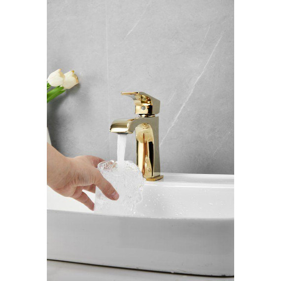 Смеситель для раковины Belz B10507-5, золото - фото 2