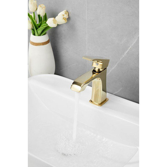 Смеситель для раковины Belz B10507-5, золото - фото 9