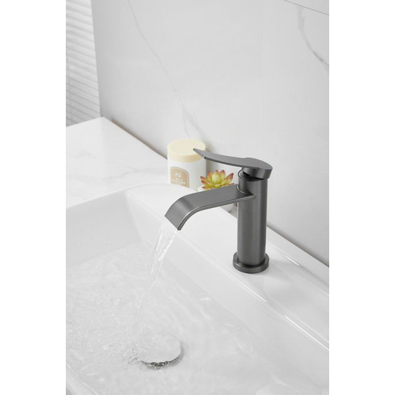 Смеситель для раковины Belz B10812-3, оружейная сталь - фото 6