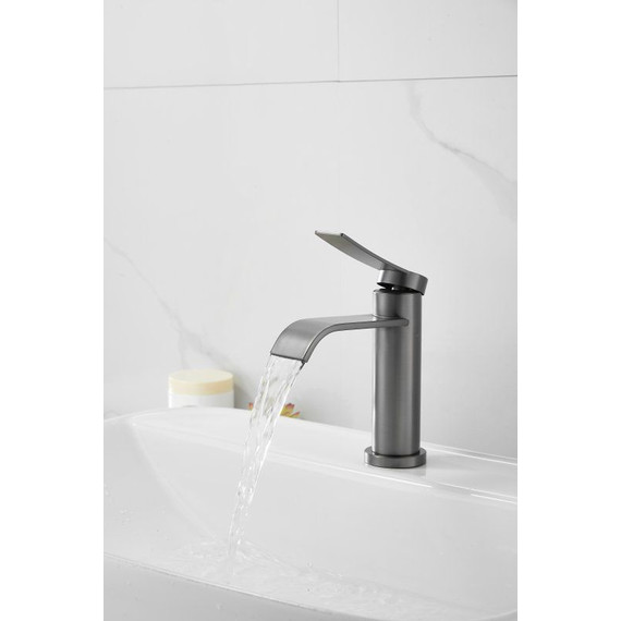 Смеситель для раковины Belz B10812-3, оружейная сталь - фото 7