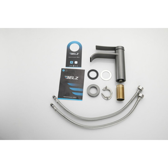 Смеситель для раковины Belz B10812-3, оружейная сталь - фото 25