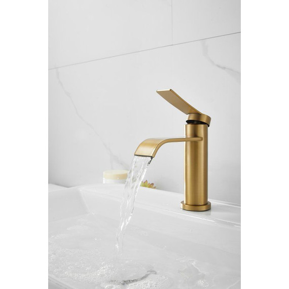 Смеситель для раковины Belz B10812-5, золото - фото 6