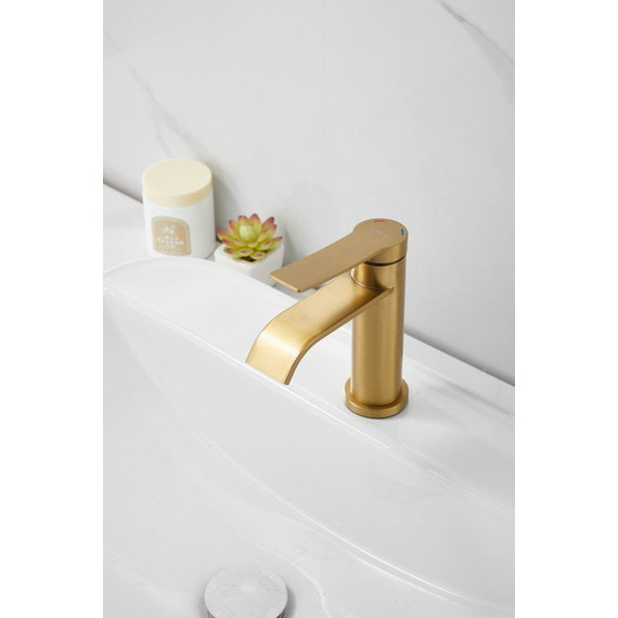 Смеситель для раковины Belz B10812-5, золото - фото 7