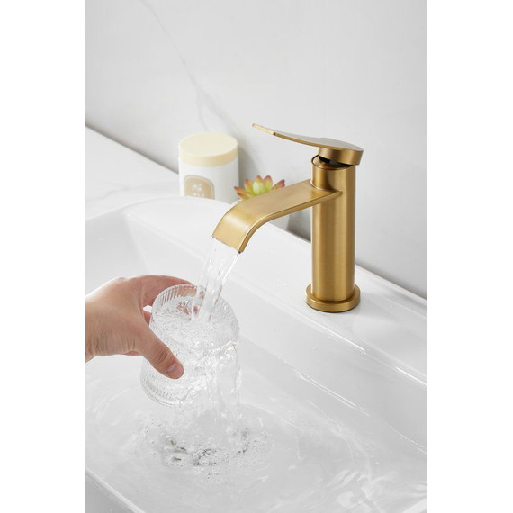 Смеситель для раковины Belz B10812-5, золото - фото 3