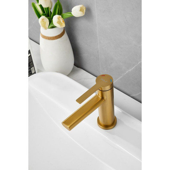 Смеситель для раковины Belz B10813-5, золото - фото 6