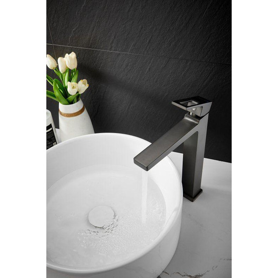 Смеситель для раковины высокий Belz B11658-3, оружейная сталь - фото 8