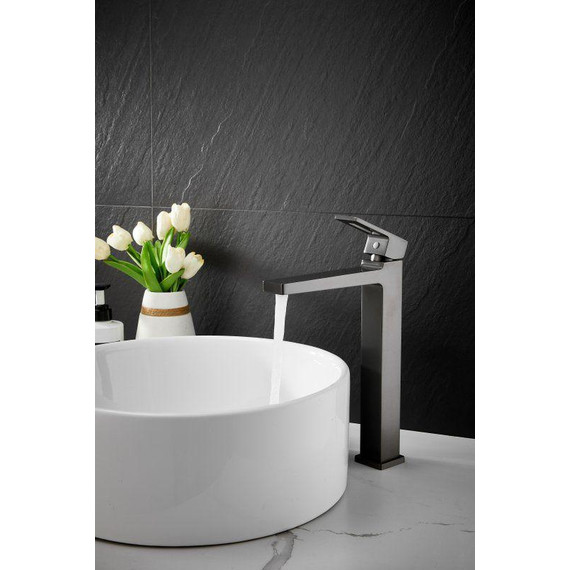 Смеситель для раковины высокий Belz B11658-3, оружейная сталь - фото 13