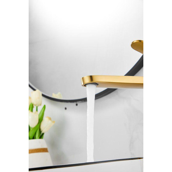 Смеситель для раковины высокий Belz B11713-5, золото брашированное - фото 12