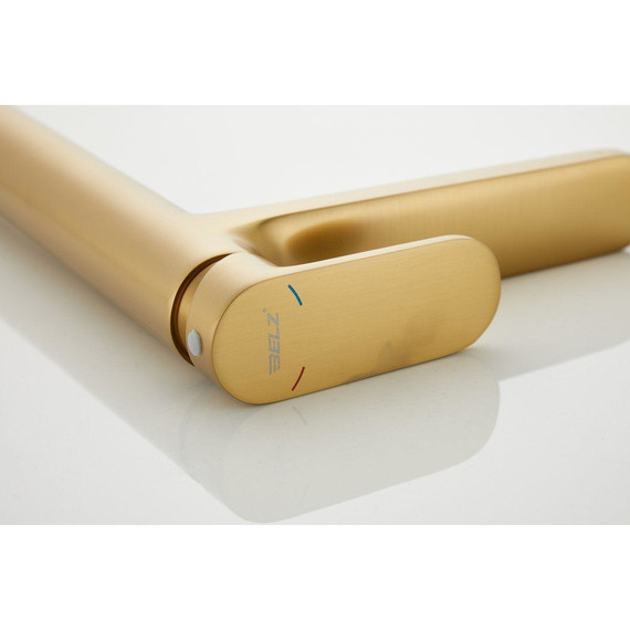 Смеситель для раковины высокий Belz B11713-5, золото брашированное - фото 20