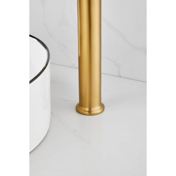 Смеситель для раковины высокий Belz B11713-5, золото брашированное - фото 14