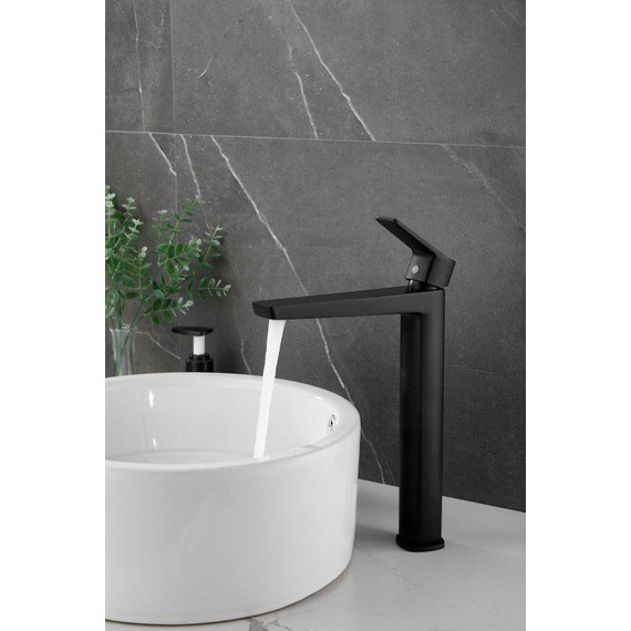 Смеситель для раковины высокий Belz B11715-7, чёрный матовый - фото 13