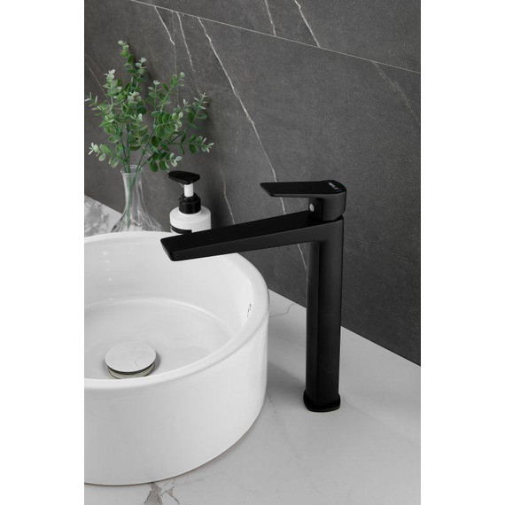 Смеситель для раковины высокий Belz B11715-7, чёрный матовый - фото 18