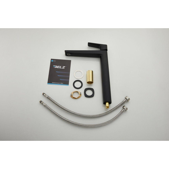 Смеситель для раковины высокий Belz B11715-7, чёрный матовый - фото 23