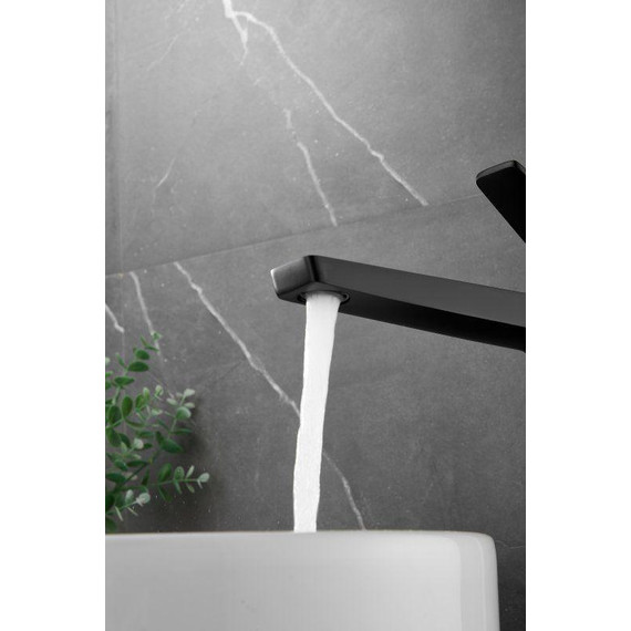 Смеситель для раковины высокий Belz B11715-7, чёрный матовый - фото 3