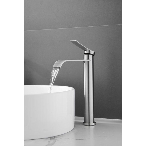 Смеситель для раковины высокий Belz B11812-1, сатин - фото 11