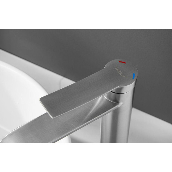 Смеситель для раковины высокий Belz B11812-1, сатин - фото 16