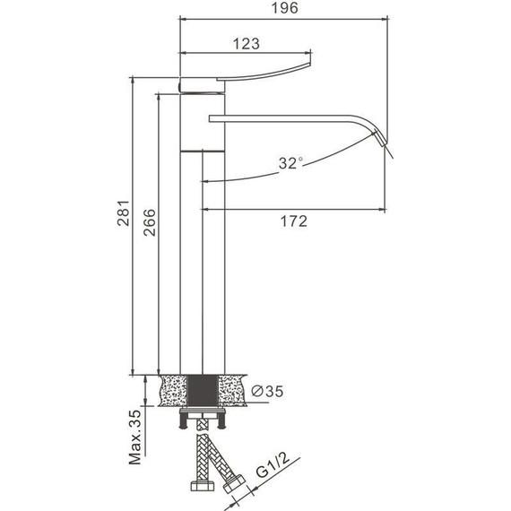 Смеситель для раковины высокий Belz B11812-7, чёрный - фото 25