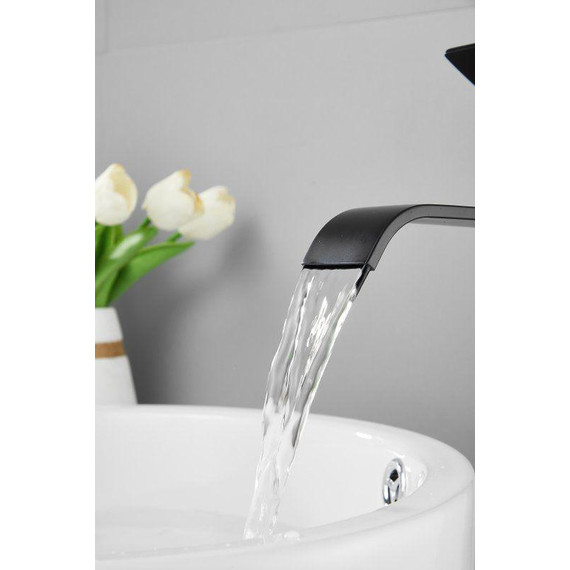 Смеситель для раковины высокий Belz B11812-7, чёрный - фото 11