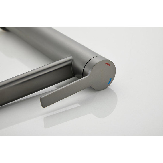 Смеситель для раковины высокий Belz B11813-3, оружейная сталь - фото 19