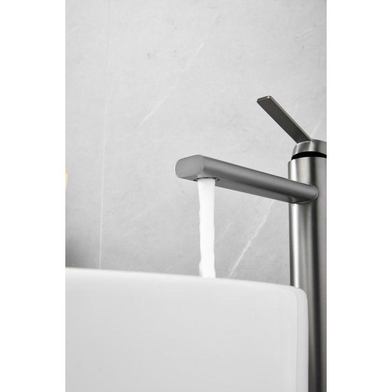 Смеситель для раковины высокий Belz B11813-3, оружейная сталь - фото 20