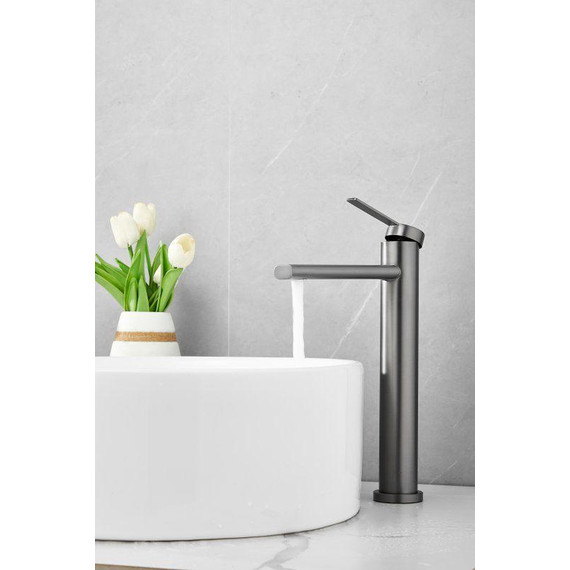 Смеситель для раковины высокий Belz B11813-3, оружейная сталь - фото 11