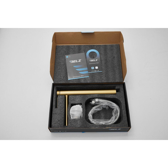 Смеситель для раковины высокий Belz B11813-5, золото брашированное - фото 25