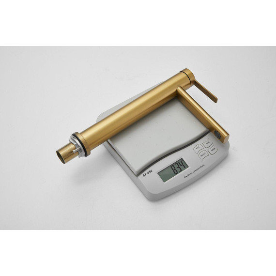 Смеситель для раковины высокий Belz B11813-5, золото брашированное - фото 11