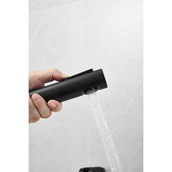 Смеситель для раковины с лейкой для биде Belz B12713-7, чёрный - фото 12