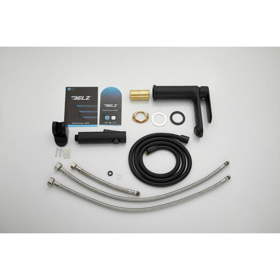 Смеситель для раковины с лейкой для биде Belz B12713-7, чёрный - фото 15