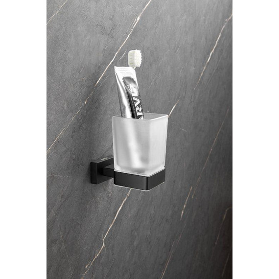 Стакан для зубных щеток Belz B90306, чёрный матовый - фото 2