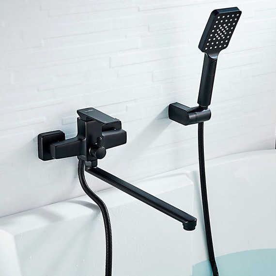 Смеситель для ванны Ledeme L2278B, чёрный - фото 2