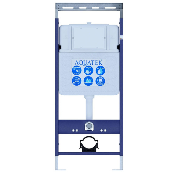 Инсталляция для унитаза Aquatek Easy Fix 50 1130х500х100 мм INS-0000010 (звукоизоляционная прокладка и крепление к стене в комплекте) - фото 