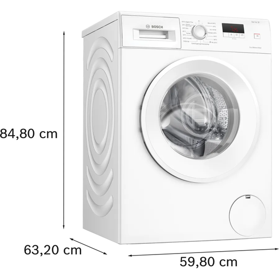 Стиральная машина Bosch Serie 2 WGE02400SN с английской панелью, цвет белый - фото 6