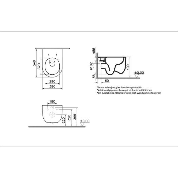 Унитаз подвесной безободковый Vitra Liquid 7321B403-0075 - фото 4
