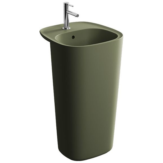 Раковина напольная Vitra Plural 50 см 7814B475-0001, зелёный мох - фото 
