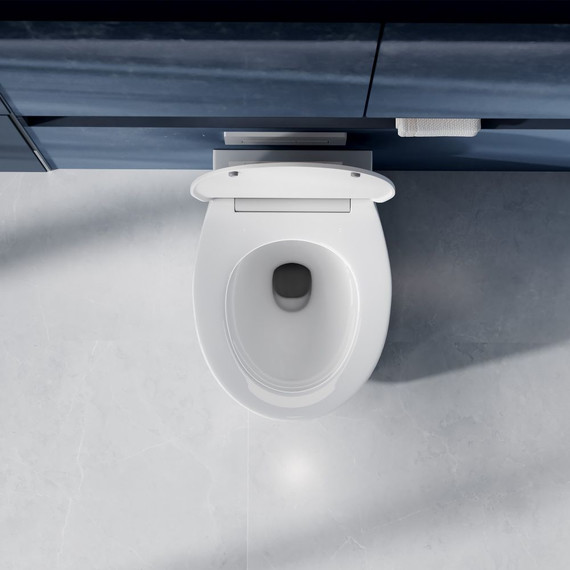 Унитаз подвесной безободковый Abber Bequem AC1127 с крышкой микролифт (система смыва Торнадо и струйный смыв) - фото, картинка 4 Унитаз подвесной безободковый Abber Bequem AC1127 с крышкой микролифт (система смыва Торнадо и струйный смыв) - фото 4