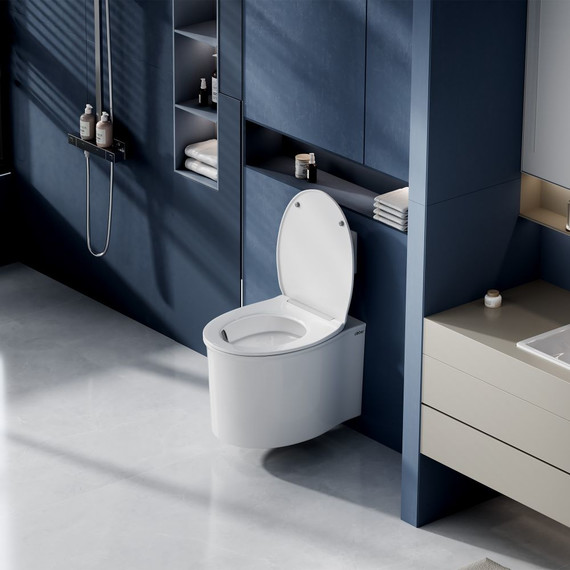 Унитаз подвесной безободковый Abber Bequem AC1127 с крышкой микролифт (система смыва Торнадо и струйный смыв) - фото, картинка 5 Унитаз подвесной безободковый Abber Bequem AC1127 с крышкой микролифт (система смыва Торнадо и струйный смыв) - фото 5