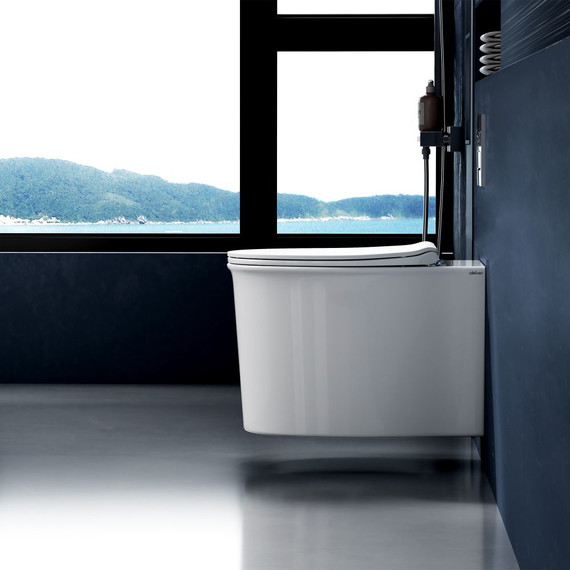 Унитаз подвесной безободковый Abber Bequem AC1127 с крышкой микролифт (система смыва Торнадо и струйный смыв) - фото, картинка 6 Унитаз подвесной безободковый Abber Bequem AC1127 с крышкой микролифт (система смыва Торнадо и струйный смыв) - фото 6