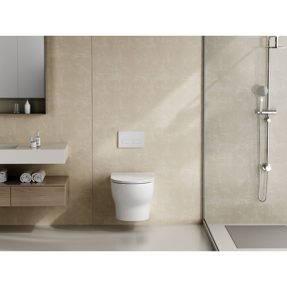 Унитаз подвесной безободковый Abber Bequem AC1128 с крышкой микролифт (система смыва Торнадо) - фото, картинка 4 Унитаз подвесной безободковый Abber Bequem AC1128 с крышкой микролифт (система смыва Торнадо) - фото 4