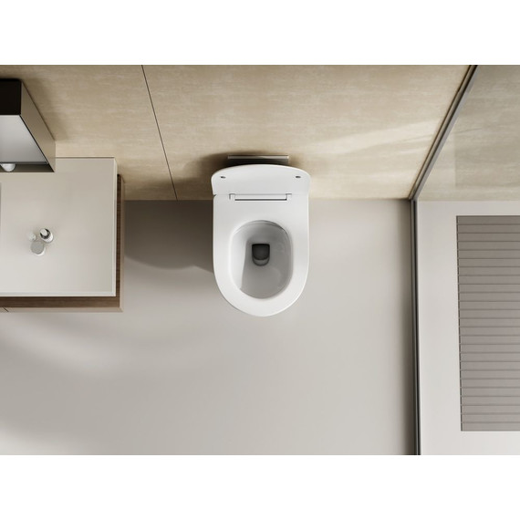 Унитаз подвесной безободковый Abber Bequem AC1128 с крышкой микролифт (система смыва Торнадо) - фото, картинка 5 Унитаз подвесной безободковый Abber Bequem AC1128 с крышкой микролифт (система смыва Торнадо) - фото 5