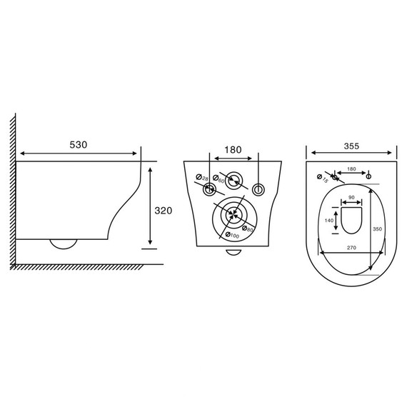 Унитаз подвесной безободковый Abber Bequem AC1128 с крышкой микролифт (система смыва Торнадо) - фото, картинка 8 Унитаз подвесной безободковый Abber Bequem AC1128 с крышкой микролифт (система смыва Торнадо) - фото 8