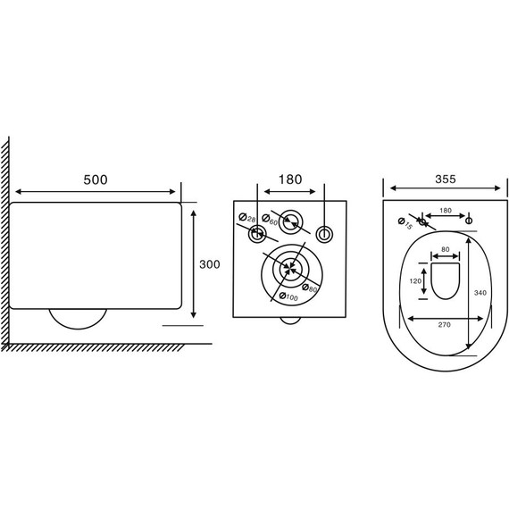 Унитаз подвесной безободковый Abber Bequem AC1129 с крышкой микролифт (система смыва Торнадо) - фото, картинка 10 Унитаз подвесной безободковый Abber Bequem AC1129 с крышкой микролифт (система смыва Торнадо) - фото 10