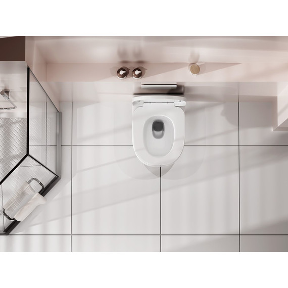 Унитаз подвесной безободковый Abber Rechteck AC1218 с крышкой микролифт (система смыва Торнадо и струйный смыв) - фото, картинка 5 Унитаз подвесной безободковый Abber Rechteck AC1218 с крышкой микролифт (система смыва Торнадо и струйный смыв) - фото 5