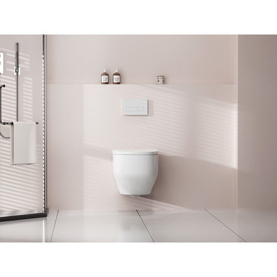 Унитаз подвесной безободковый Abber Rechteck AC1218 с крышкой микролифт (система смыва Торнадо и струйный смыв) - фото, картинка 6 Унитаз подвесной безободковый Abber Rechteck AC1218 с крышкой микролифт (система смыва Торнадо и струйный смыв) - фото 6