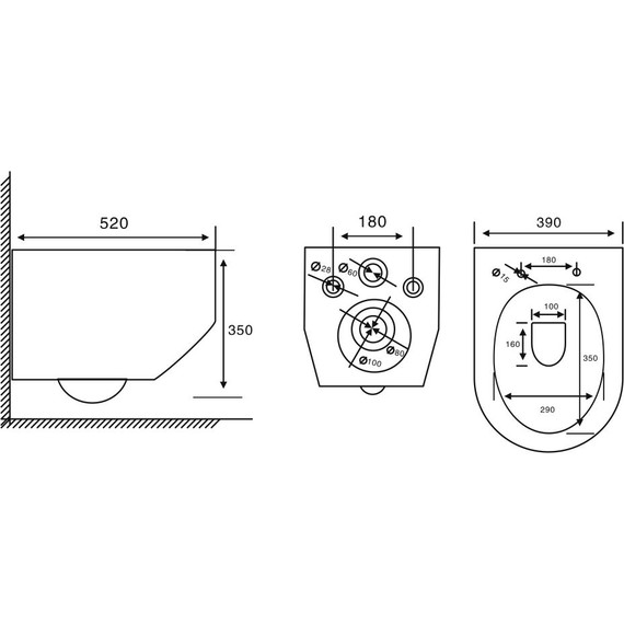 Унитаз подвесной безободковый Abber Rechteck AC1218 с крышкой микролифт (система смыва Торнадо и струйный смыв) - фото, картинка 8 Унитаз подвесной безободковый Abber Rechteck AC1218 с крышкой микролифт (система смыва Торнадо и струйный смыв) - фото 8