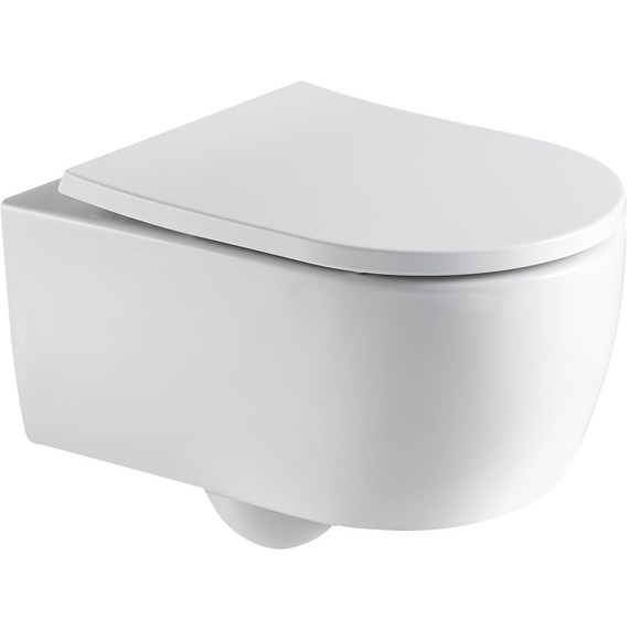 Унитаз подвесной Azario Nemi AZ-1293WH с крышкой микролифт (система смыва Торнадо) - фото 2